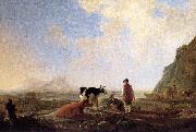 CUYP, Aelbert Herdsmen with Cows dfg oil on canvas